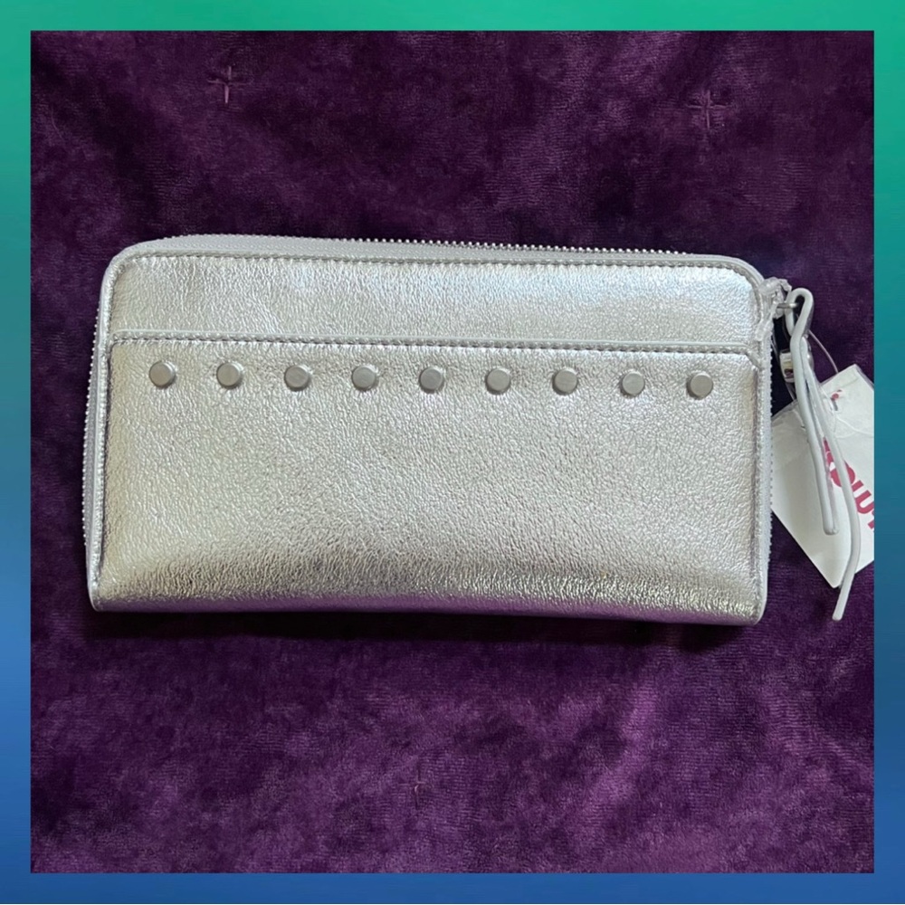 NWT Sam Edelman Silver Wallet